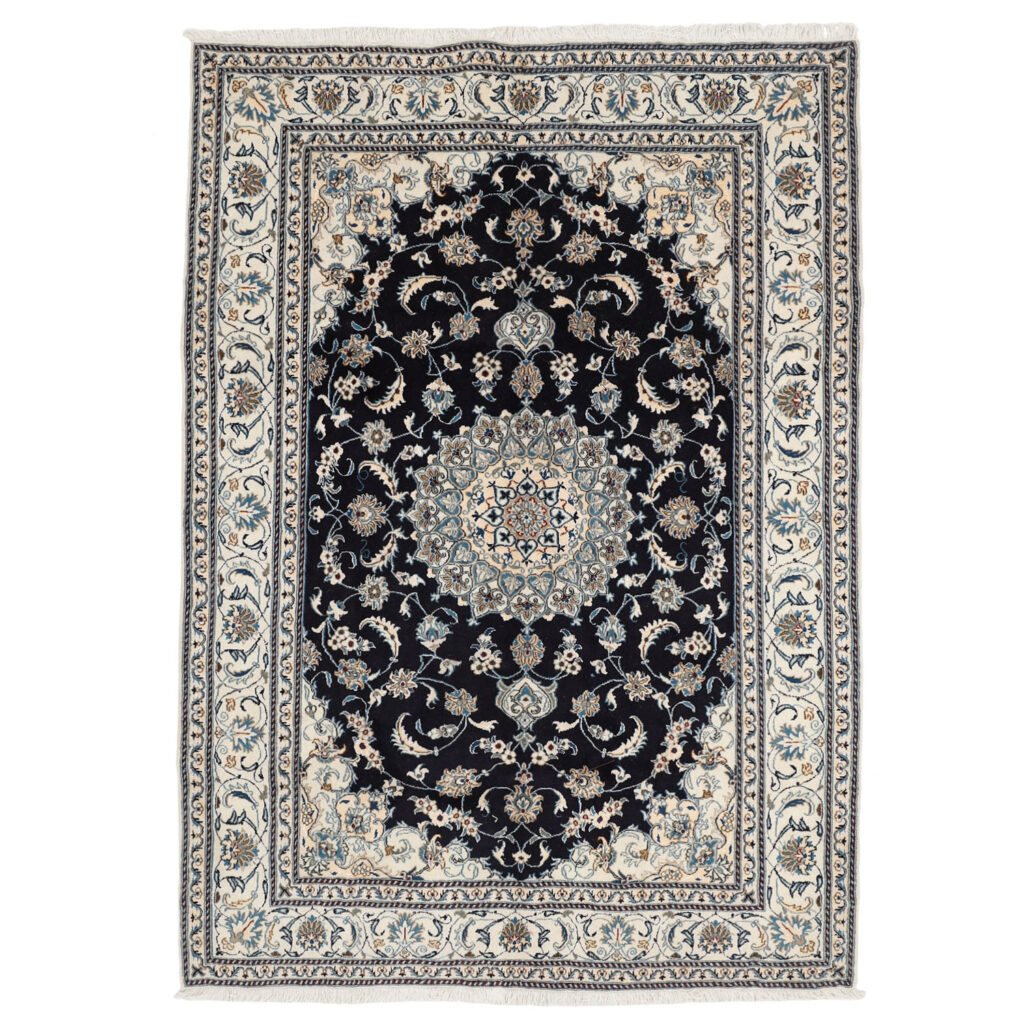 Tapis persan avec laine noué à la main authentique à Birjand Lachak Toranj