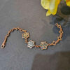 Bracelet en cuivre – Modèle Floral Turquoise
