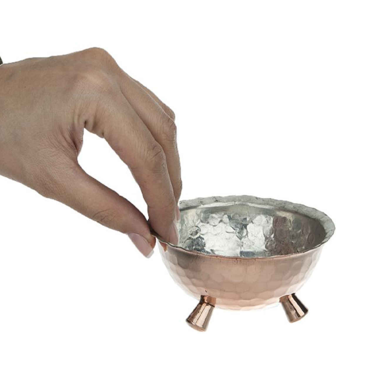 Coupe sur pied persane en cuivre martelé – Modèle Roham