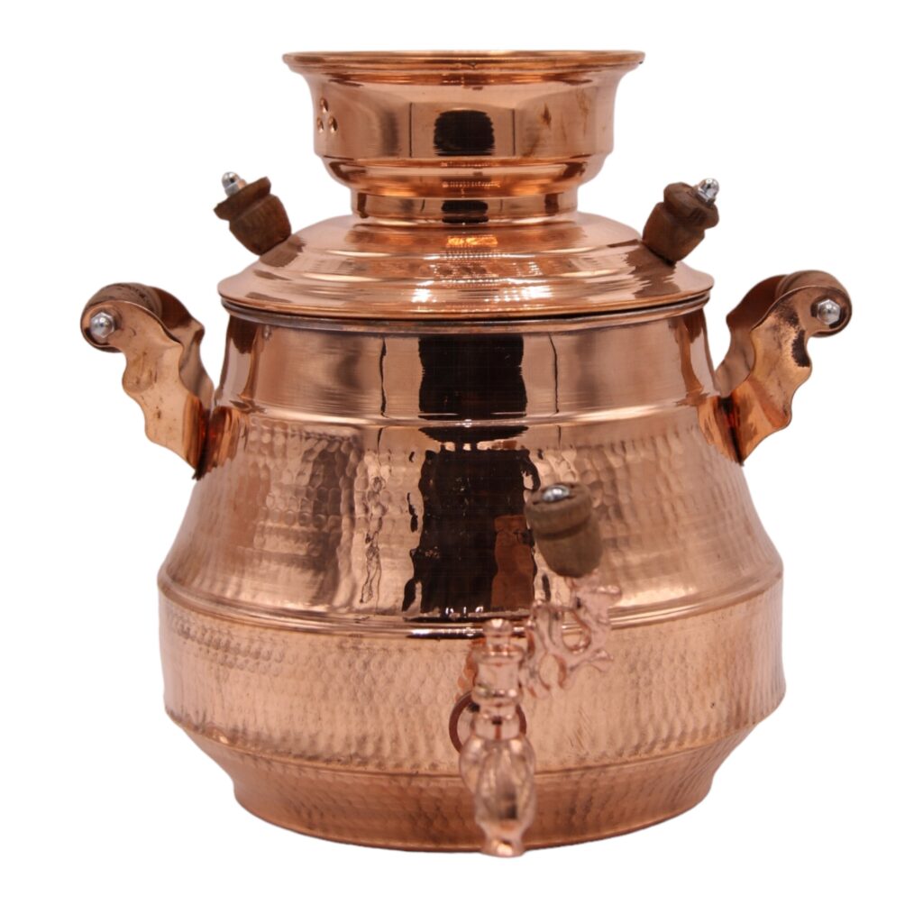 Samovar de thé en cuivre persan pour cuisinière Modèle Amin