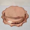 Plat de Service Persan en Cuivre Martelé Rond Fabriqué à la Main Design Soleil