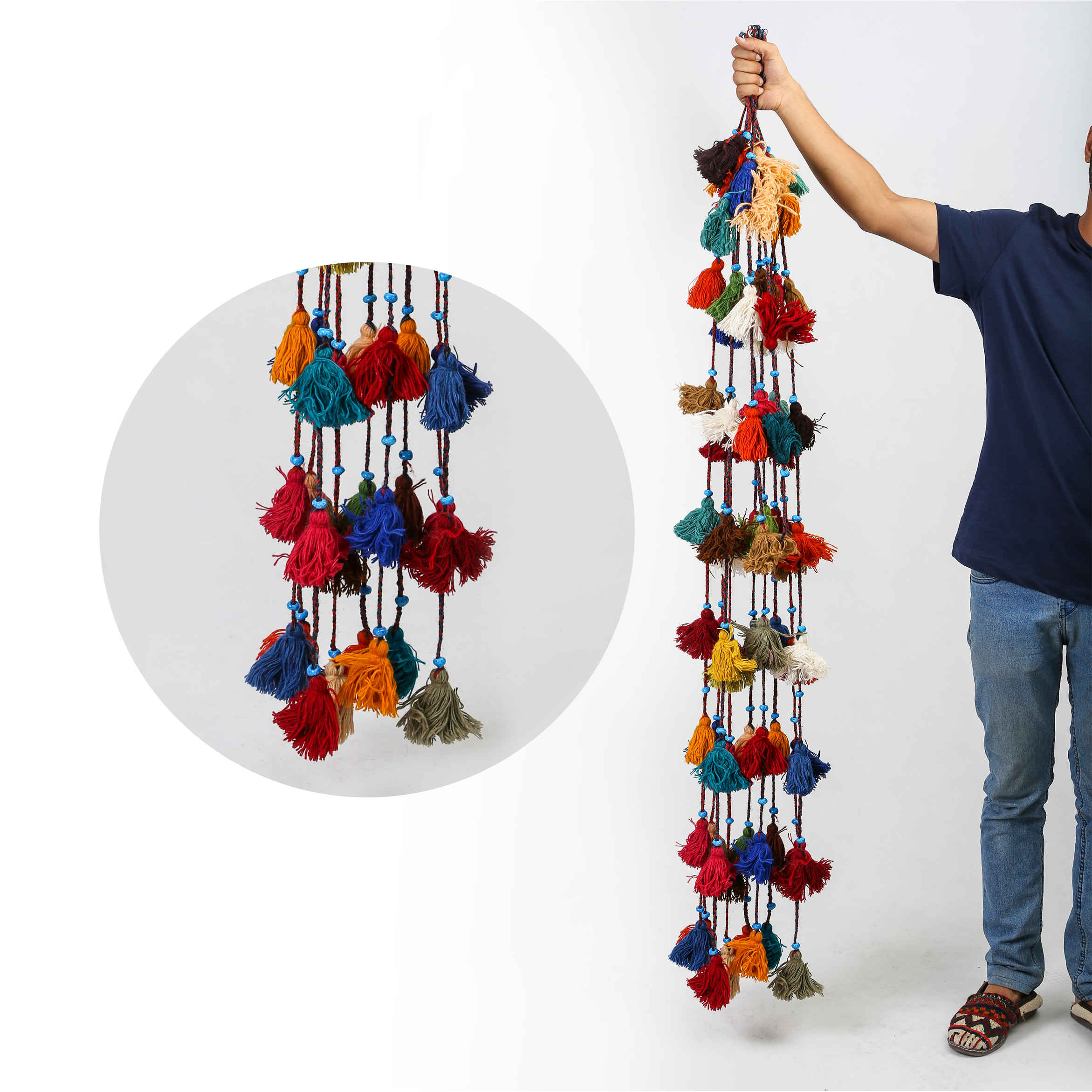 Tenture murale persane à pompons DIY – Lot de 10 pièces traditionnelles