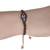 Bracelet brodé persan avec design de l'Œil du Mal pour femmes