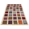 Tapis Gabbeh persan avec laine authentique tissé à la main en Fars à carreaux crème