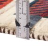 Tapis Gabbeh persan avec laine authentique tissé à la main en Fars à carreaux crème