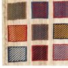 Tapis Gabbeh persan avec laine authentique tissé à la main en Fars à carreaux crème