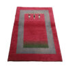 Tapis Gabbeh Persan en laine authentique tissé à la main dans le Fars, motifs d'arbres bordés