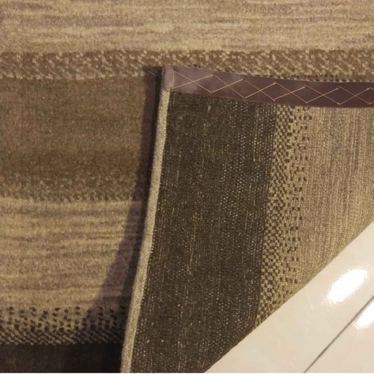 Tapis Gabbeh persan avec laine tissé à la main en Fars rayé marron