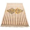 Tapis Gabbeh persan avec laine tissé à la main en Fars géométrique rayé crème