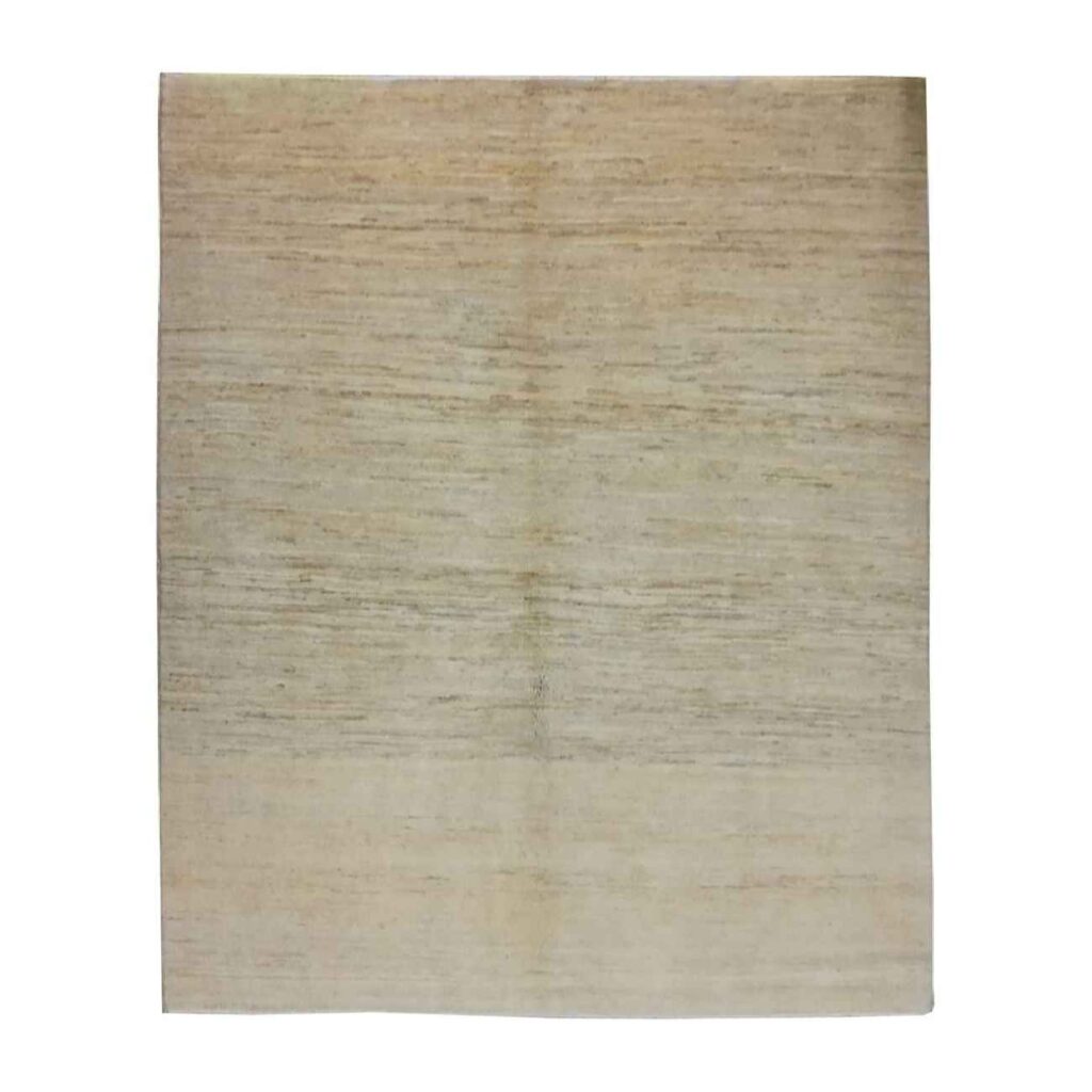 Tapis Gabbeh persan avec laine tissé à la main en Iran crème