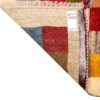 Tapis Gabbeh persan en laine authentique tissé à la main en Fars à carreaux crème