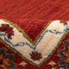 Tapis Gabbeh Persan en laine tissé à la main dans le Fars, floral et bordé
