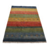 Tapis Gabbeh persan en laine tissé à la main en Fars rayé