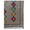 Tapis Gabbeh persan en laine tissé à la main en Shiraz géométrique marron