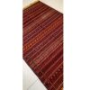 Tapis Kilim persan avec laine tissé à la main en Ghoochan rayé bordeaux