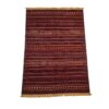 Tapis Kilim persan avec laine tissé à la main en Ghoochan rayé bordeaux