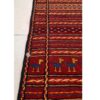 Tapis Kilim persan avec laine tissé à la main en Ghoochan rayé bordeaux