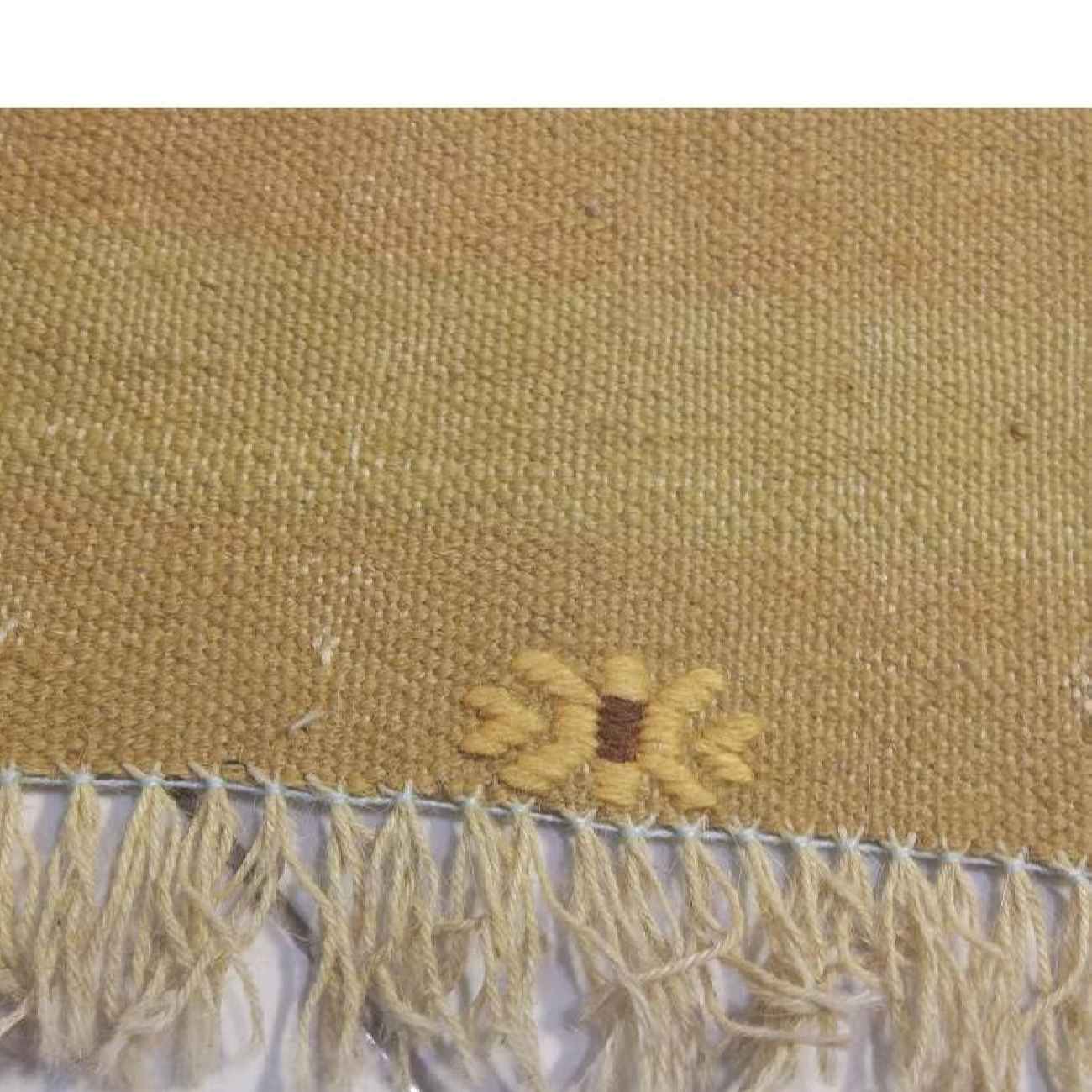 Tapis Kilim persan avec laine tissé à la main en rayé crème