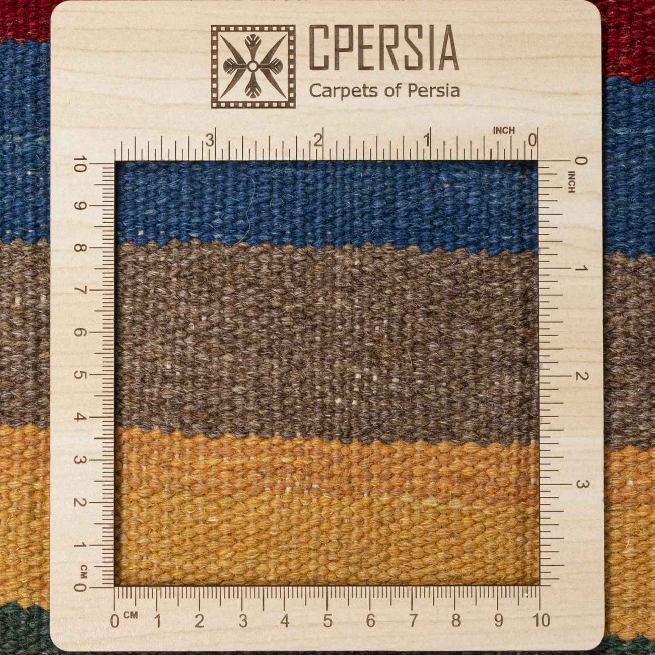 Tapis Kilim Persan en laine tissé à la main dans le Fars, rayé