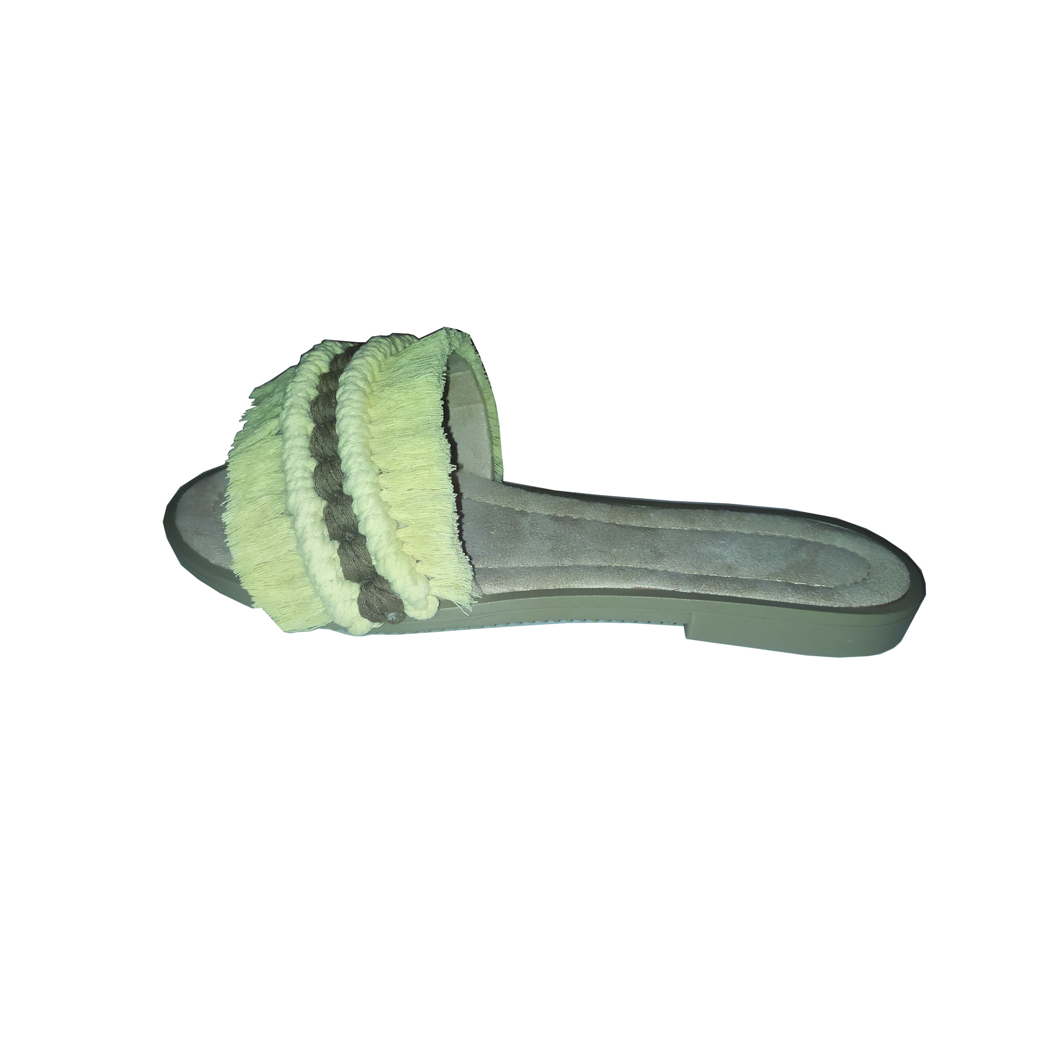 Pantoufles Macramé Boho Chic Plates pour Femmes Modèle Baft