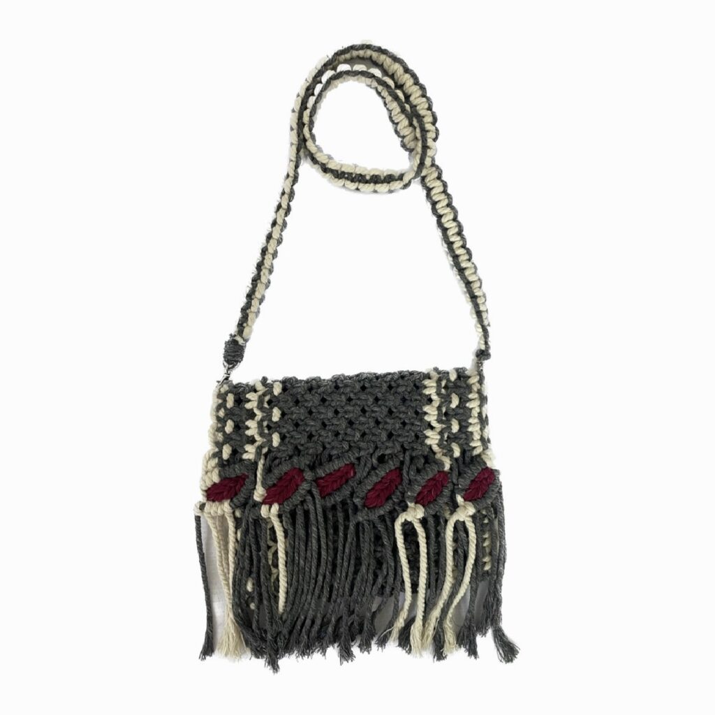 Sac bandoulière en macramé persan pour femmes tissé à la main