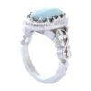Bague en Argent Persan pour Homme avec Turquoise de Neyshabur