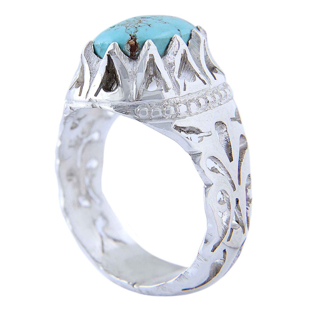 Bague Faite Main pour Homme avec Turquoise de Neyshabur