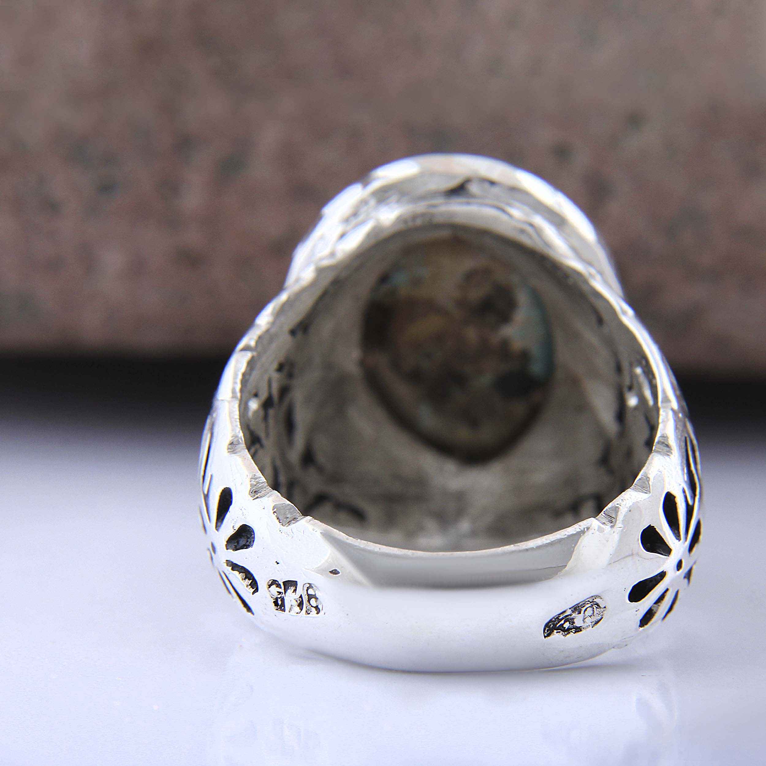 Bague Faite Main pour Homme avec Turquoise de Neyshabur