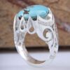 Bague Faite Main AM_4807 pour Homme avec Turquoise de Neyshabur