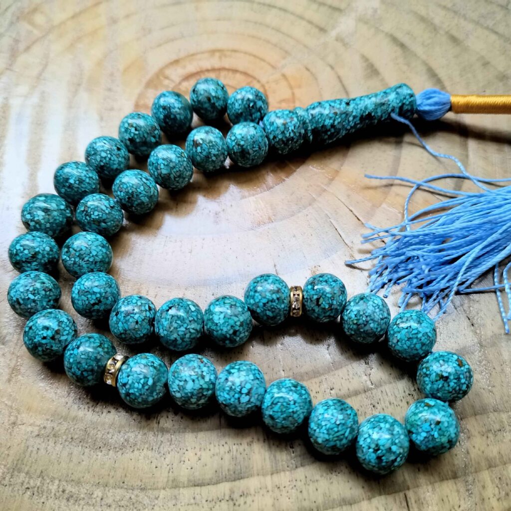 Chapelet turquoise de Neyshabur – 33 perles de prière