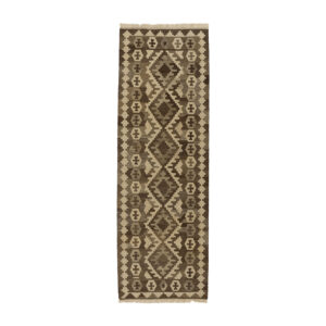 Chemin de Table Tapis Persan Tissé à la Main Style Qashqai Géométrique Blanc