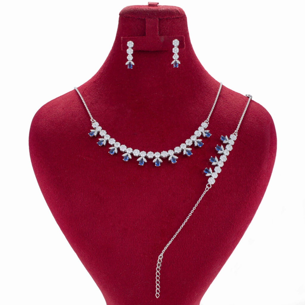 Ensemble de bijoux en argent persan avec pierre précieuse rubis pour femmes