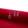 Ensemble de bijoux en argent persan avec pierre précieuse rubis pour femmes Amilis
