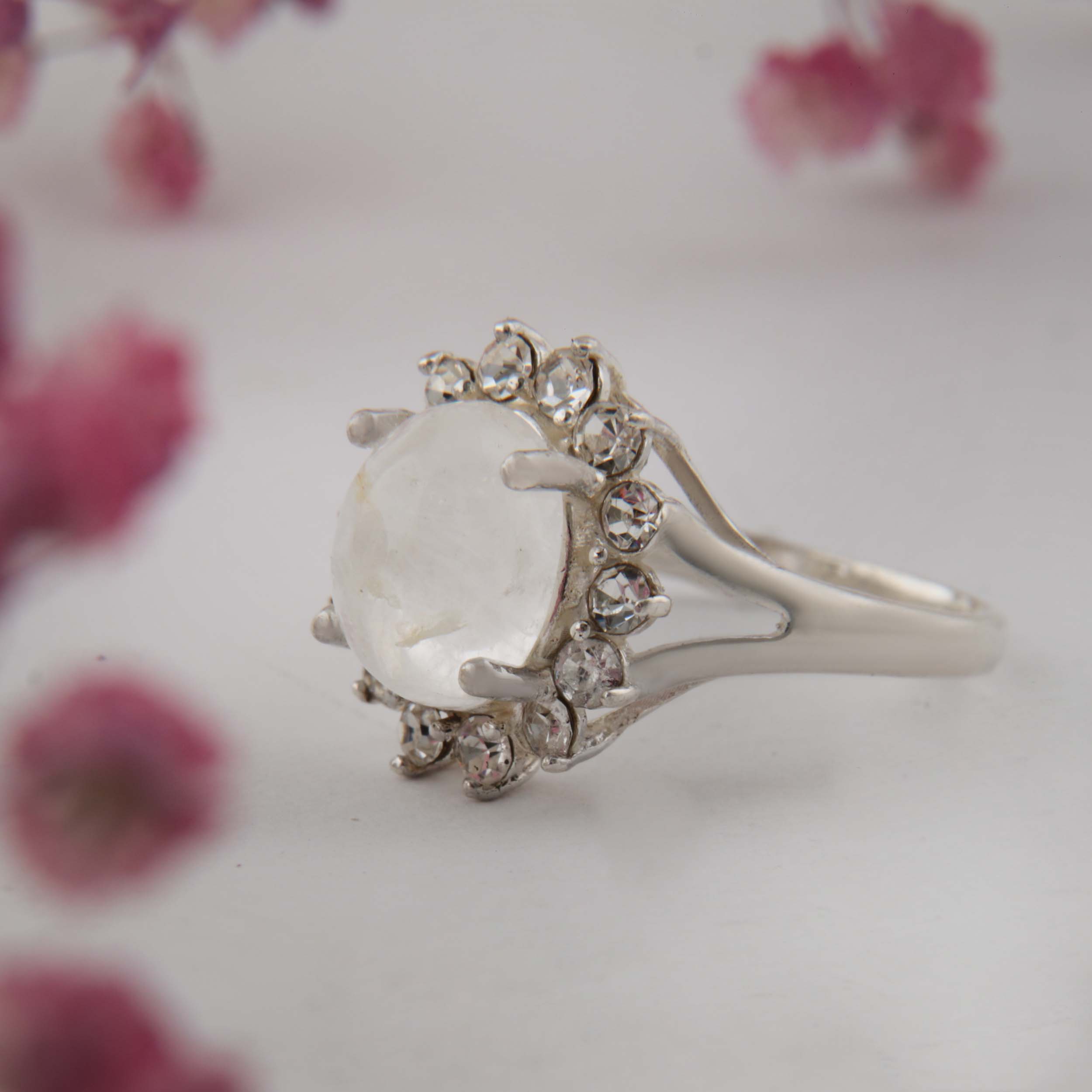 Bague en argent Dur-e Najaf pour femmes Engagement Bliss