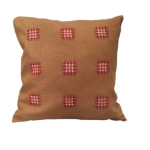 Housse de Coussin Punch Needle – Design Géométrique Brodé
