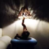 Lampe de table en bois rustique – élégance artisanale pour la décoration intérieure