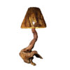 Lampe de table en bois rustique – élégance artisanale pour la décoration intérieure
