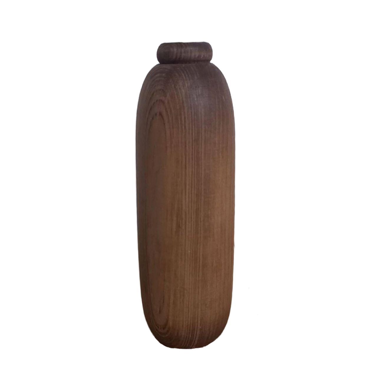 Vases décoratifs à tige unique en bois faits main, style minimaliste et chic – Lot de 2.