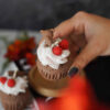 Bougie parfumée en pot pour cadeau et décoration, design cupcake