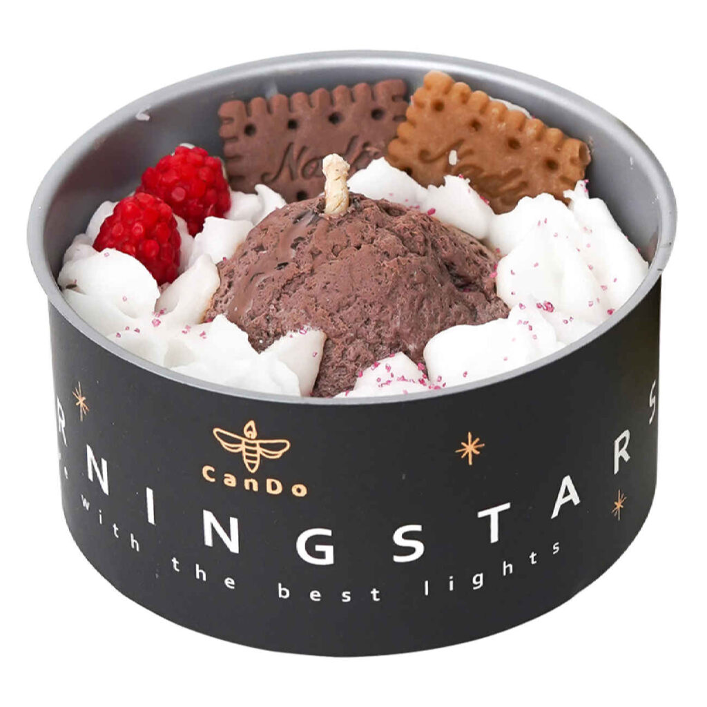 Bougie parfumée en pot pour cadeau et décoration, design cupcake