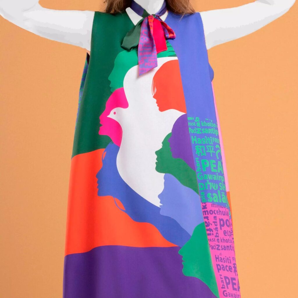 Ensemble robe & écharpe pour femmes modèle Peace