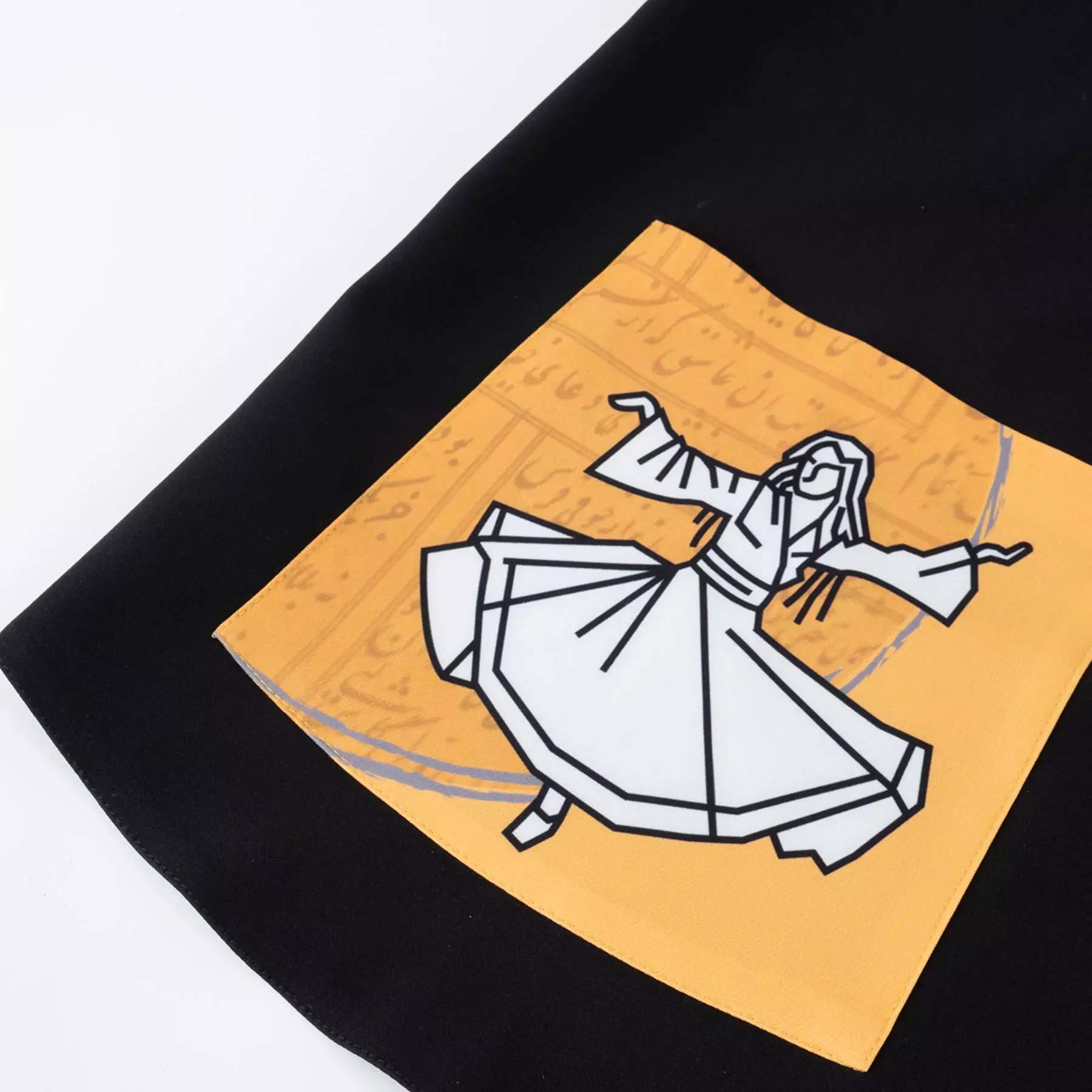 Ensemble robe & écharpe pour femmes avec design calligraphique