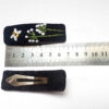 Set de Pinces à Cheveux à Clip Forme Rectangulaire Brodé à la Main
