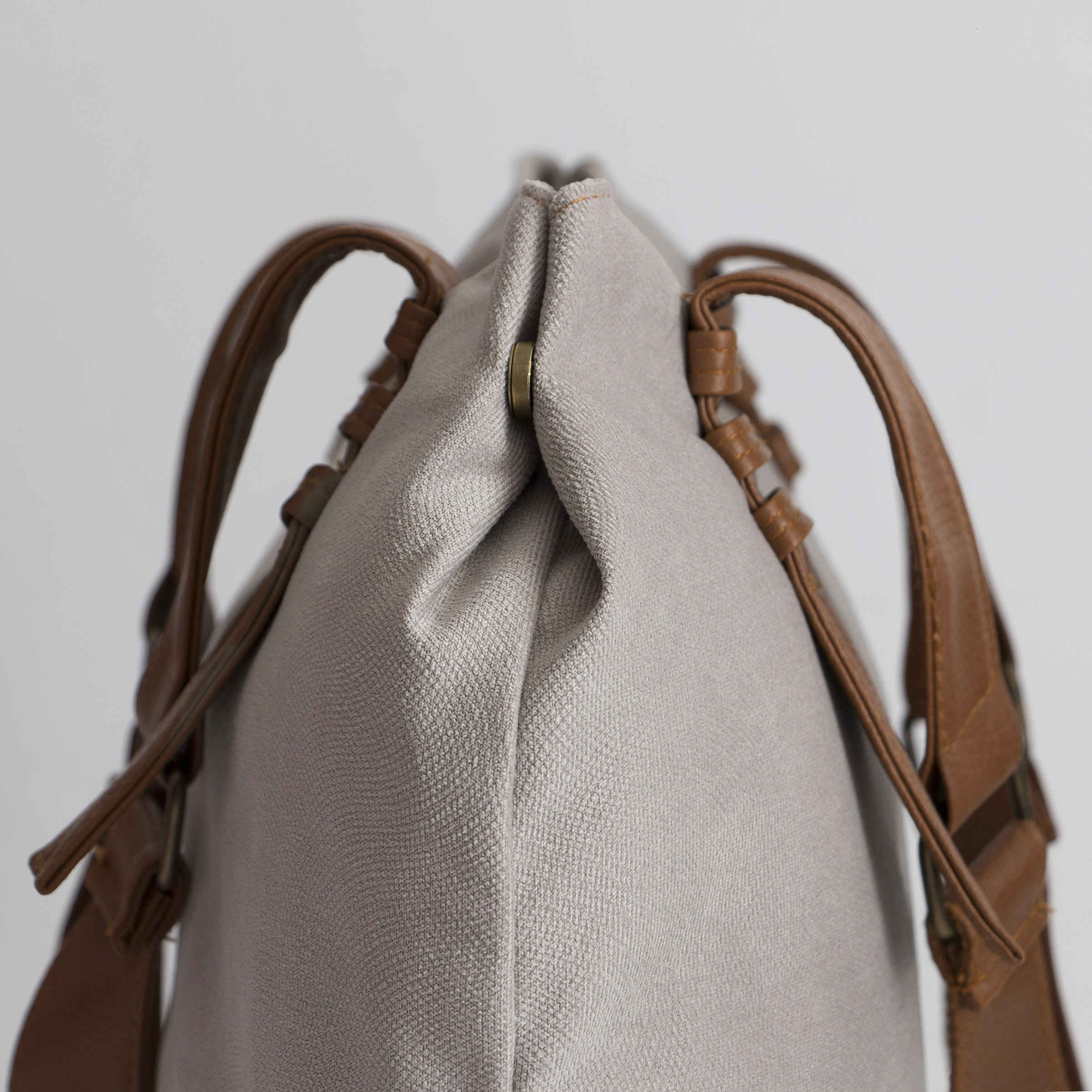 Sac fourre-tout avec poignées en cuir – Modèle Rozhand