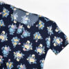 Chemise à manches courtes en coton pour femmes avec design floral