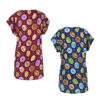 Chemise à manches courtes pour femmes avec design beignet, ensemble de 2