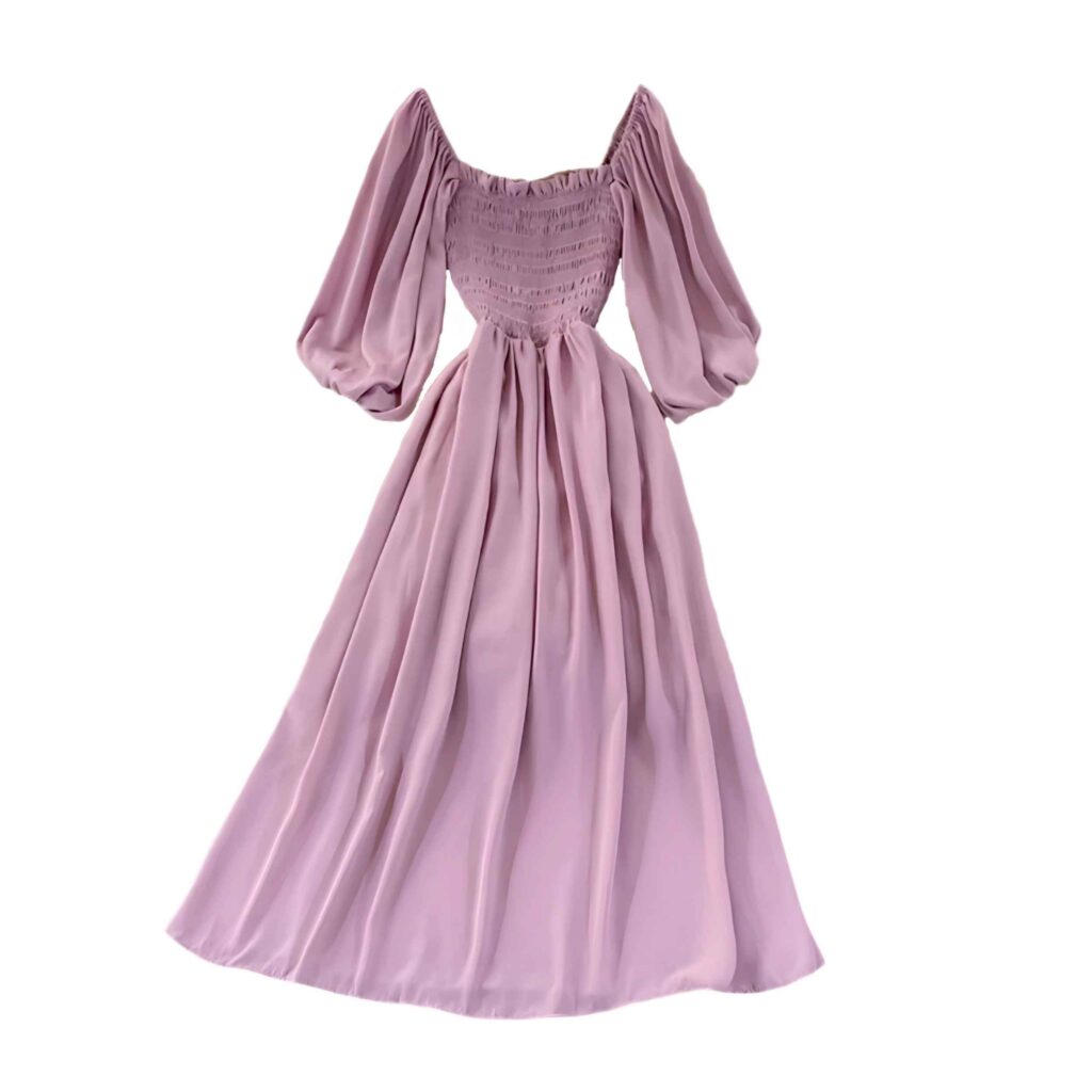 Robe maxi d'été pour femmes modèle Puffy