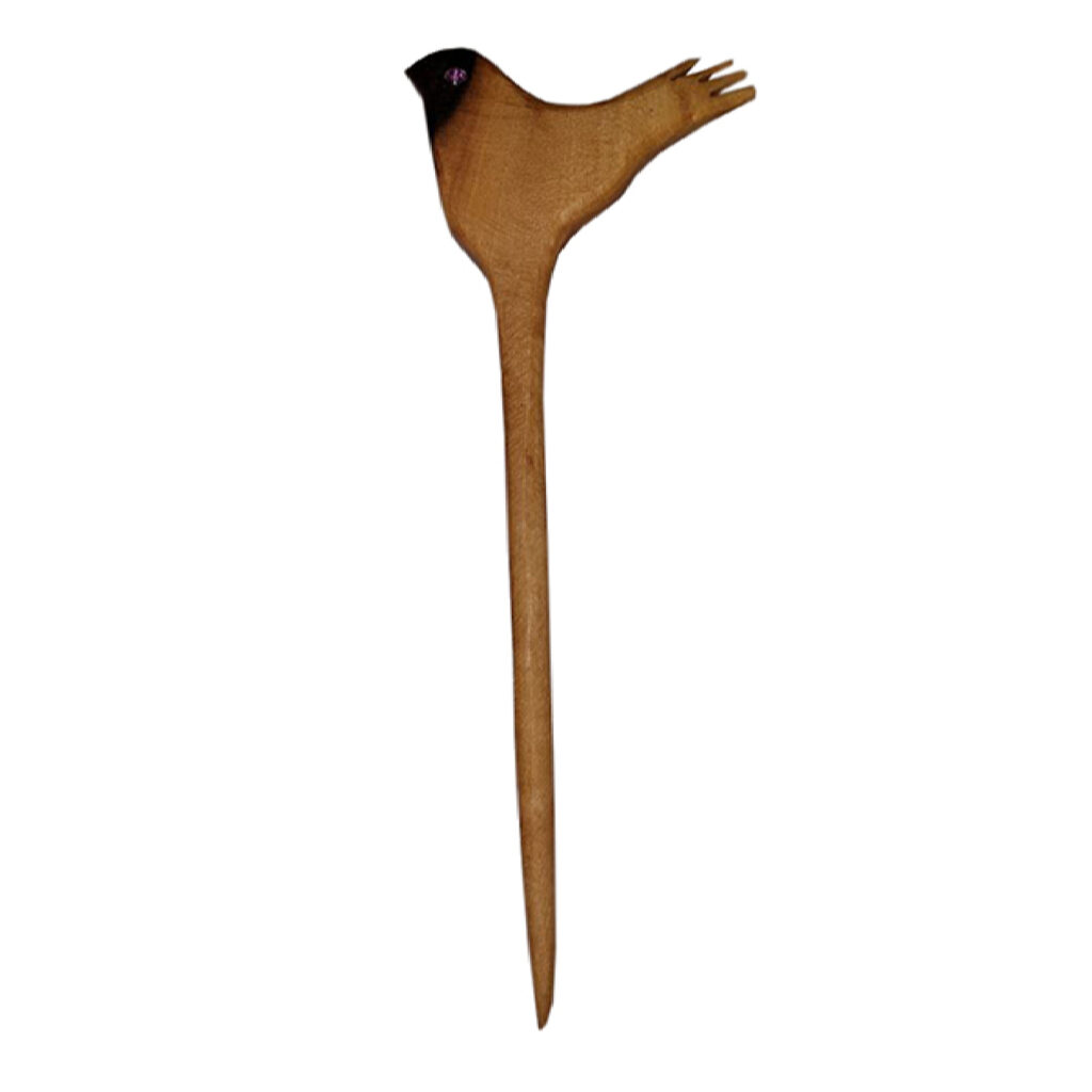 Bâtonnet de cheveux en bois pour Femmes fait main Modèle Oiseau