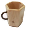 Porte-pinceaux de maquillage en bois Cup avec poignée en corde fait main Élégance