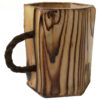 Porte-pinceaux de maquillage en bois Cup avec poignée en corde fait main Élégance